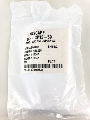 Corning CCH-CP12-59 Panel 12 SC SM, Duplex, 12 Fiber OS2