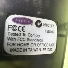 Belkin F5U109 USB to RS-232 DB9 Serial Adapter Converter  Tested Working PC/Mac