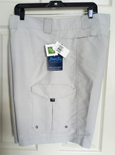 Bimini Bay Shorts MENS 44 Stone CARGO Stain Guard UV PROTECTION Fast Ship