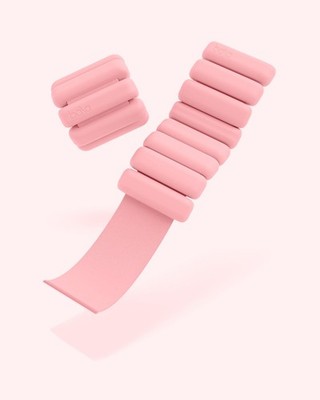 Bala Yoga Workout 2lbs Bangles Blush Pink Ankle Wrist Weights Adjustable Mar