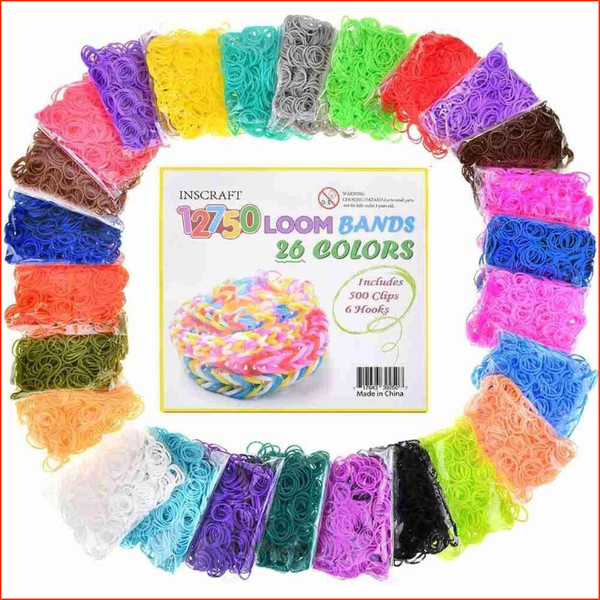 Loom BäNder Set 26 Farben GummibäNder FüR ArmbäNder Und Halsketten Kinder 500-image