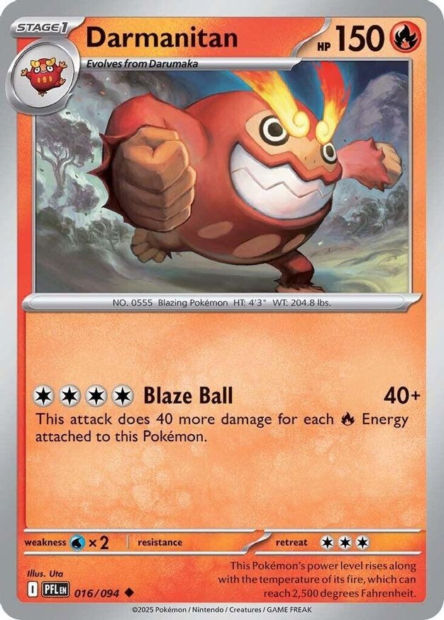 Pokemon Darmanitan (16/130) Phantasmal Flames LP