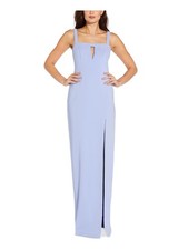 AIDAN AIDAN MATTOX Womens Purple Front Cutout Back Lined Dress 10