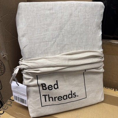 Bed Threads 100% French Flax Linen Duvet Cover Full/Queen In Oatmeal 