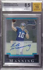 SLA544- 2004 Bowman Chrome #225 Eli Manning RC Auto /199 - BGS NmMt+ 8.5  ROOKIE