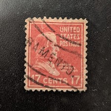 Andrew Johnson: 17 Cent, Red - Cancelled US Stamp