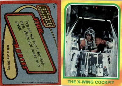 1980 Topps The Empire Strikes Back Series 3 #314 The X-Wing Cockpit