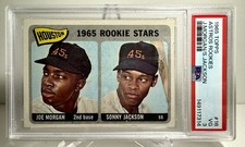1965 TOPPS JOE MORGAN / SONNY JACKSON ROOKIE STARS RC #16 GRADED PSA 3 VG HOF