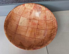 Grand plat creux a couscous, saladier en bois, multi usages, corbeille fruits