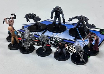 WOTC Star Wars Miniatures MIXED FACTION LOT - 10 Units with Stat Cards