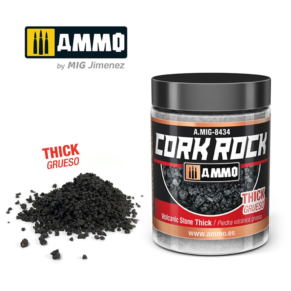 Ammo MIG A.MIG-8434 - Create Cork Volcanic Rock Thick (Jar 100Ml) - New