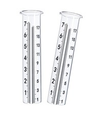 Cedmon 7" Capacity Rain Gauge Glass Replacement Tube with Lip for Yard Clear 