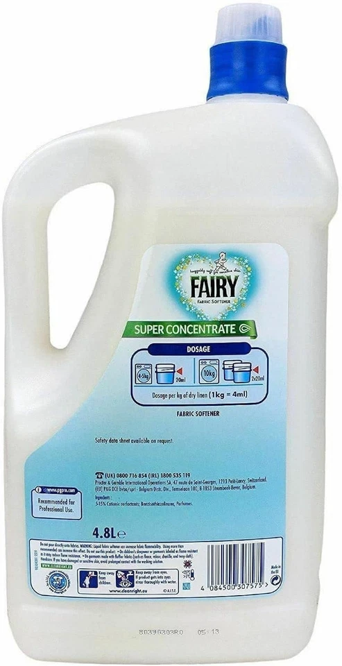 Fairy 4.8L Fabric Softener - Hypoallergenic & Floral for Luxurious Laundry Care - Image 4 of 4