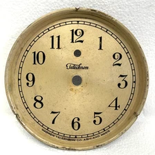 Antique Telechron Mantel Clock Dial 4 1/4" Wide