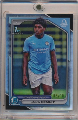 2024-25 Topps Chrome UCC Jaden Heskey 1st Bowman Black Refractor Rookie /10 SSP