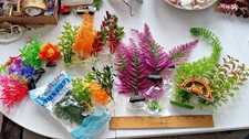 Small to Large Aquarium Plastic Plants New/Used Mixed Lots