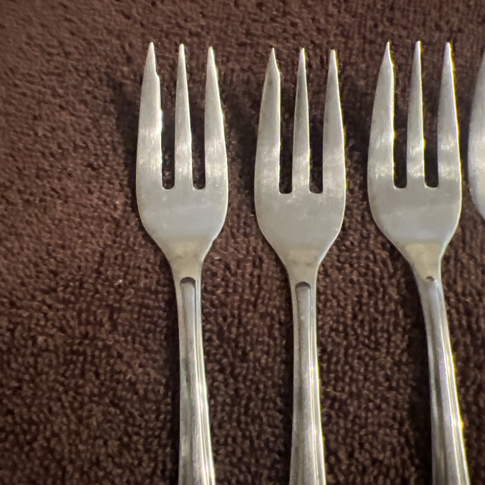 4-Berndorf Cocktail Fork 5 7/8” Vintage Rare  Korea