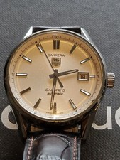 Tag Carrera Calibre 5 Crocodile Leather Strap. Excellent Condition.