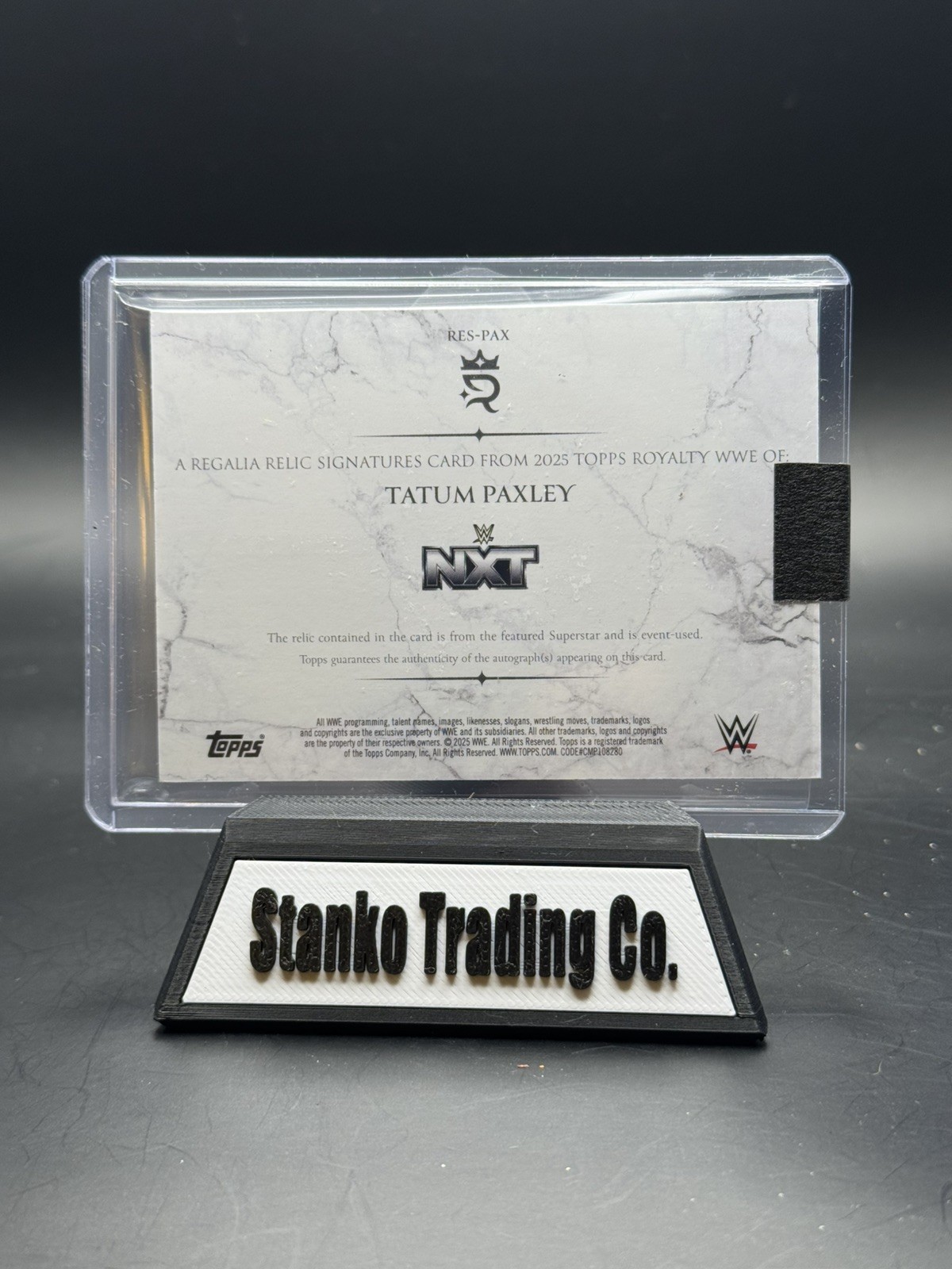 2025 Topps Royalty WWE Tatum Paxley Regalia Relic Signatures Auto Autograph #/99 view 2