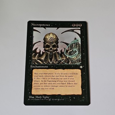 Necropotence Ice Age Never Played Near Mint/Mint Vintage Magic the Gathering