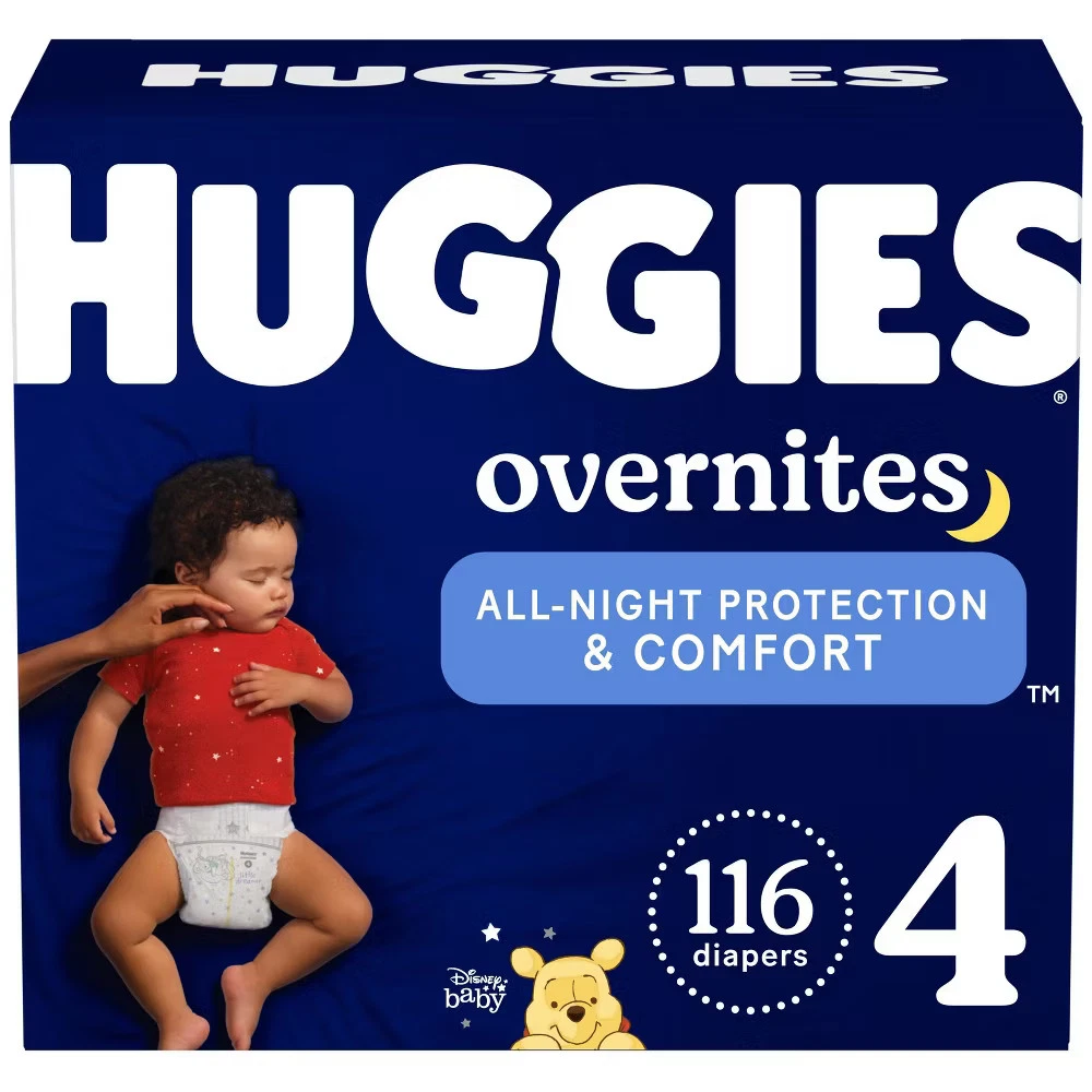 Huggies Disposable Overnight Diapers - Size 4 - 116ct
Opens in a new window or tab