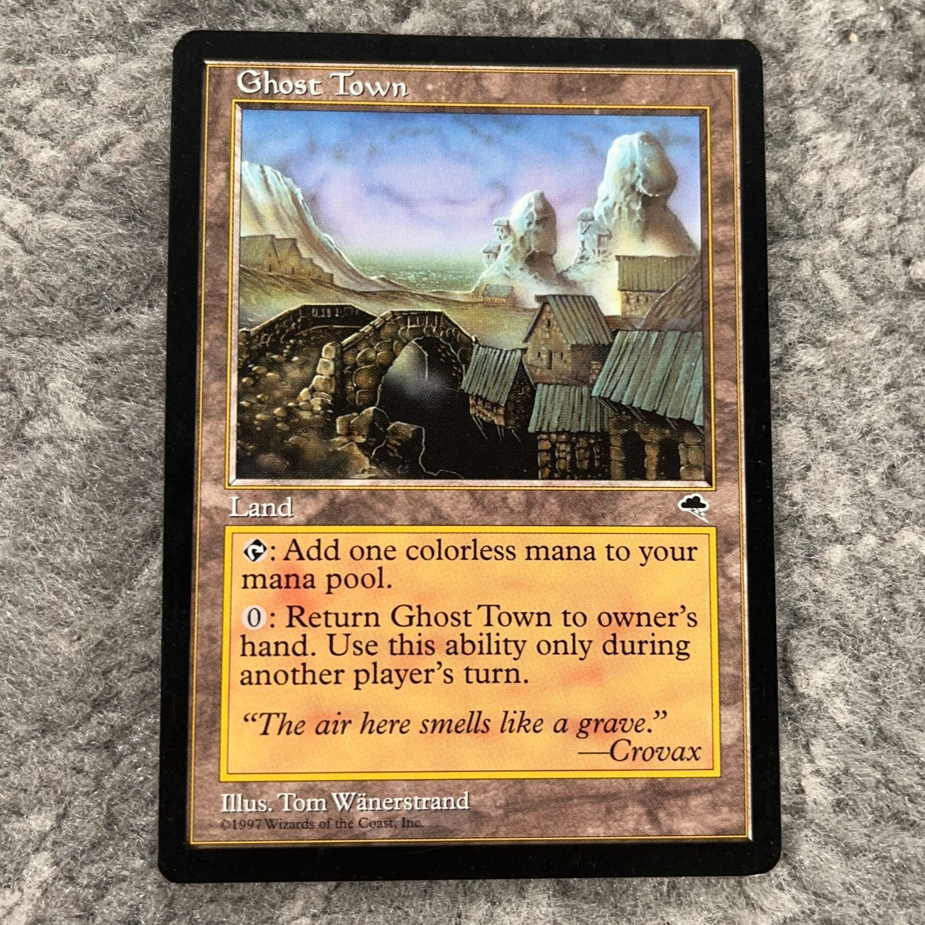 Ghost Town MTG Tempest Magic The Gathering Uncommon Land Light Play LP