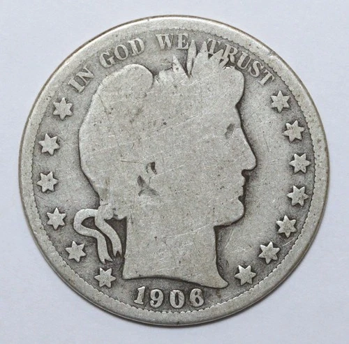 1906-O 50c Barber Silver Half Dollar - RAW - New Orleans - Nice Original Coin
