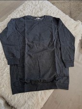 LONG SLEEVE ROUND NECK SWEATSHIRT fleece with pockets gray WOMEN ZENANA sz L/XL