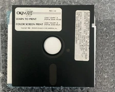 OKIMATE 10 Print Commodore 64 C64 PC 5.25" Floppy Disk Software 1984 rev 4.0