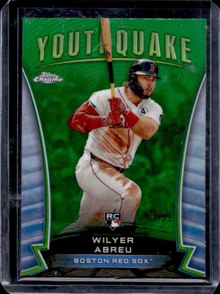 2024 Topps Chrome Update Wilyer Abreu Youthquake RC Green Refractor #51/99