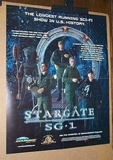 2006 Stargate poster: 20x16 inch Star Gate SG-1 action figures promo pin-up