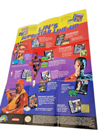 WWF WRESTLEMANIA: STEEL CAGE CHALLENGE Nintendo NES Folded 15&times;11 INCH POSTER