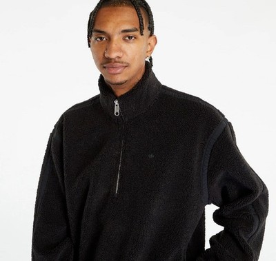 ADIDAS ORIGINALS PREMIUM ESSENTIALS Sweatshirt FLEECE HALF-ZIP CREWNECK Size L