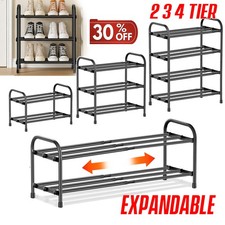 Schuhregal 2/3/4 Ebenen Schuhständer Metall Schuhaufbewahrung Schuhorganizer