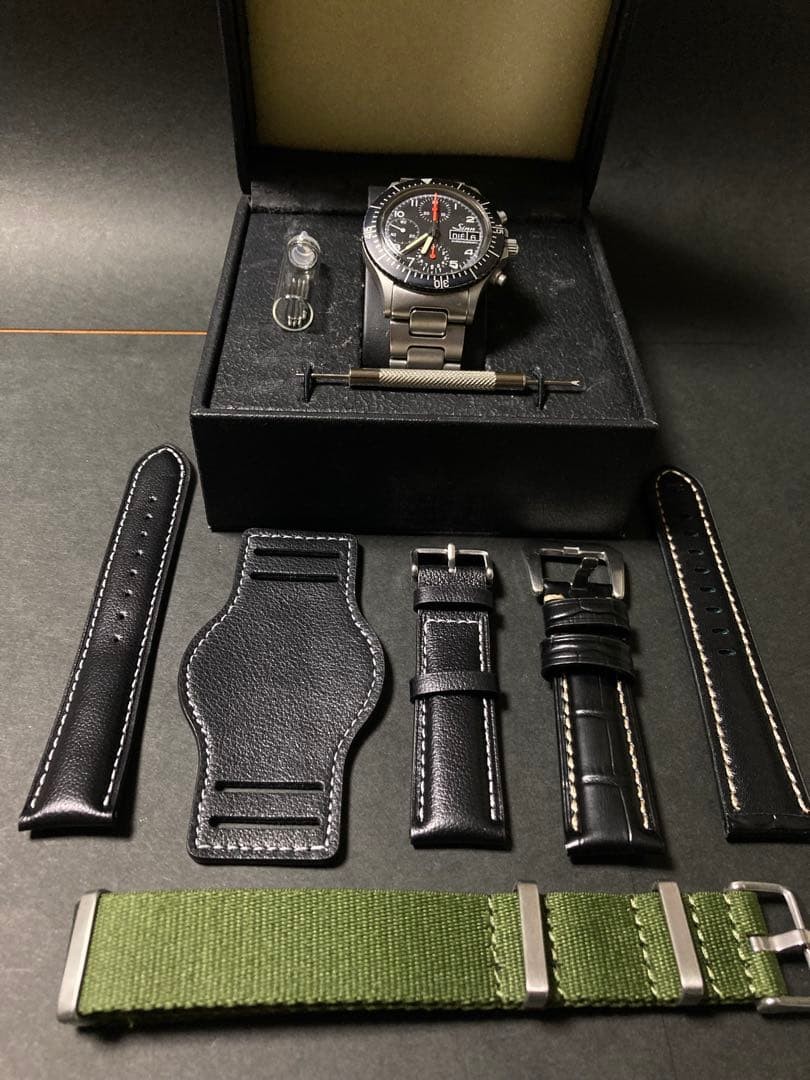 Sinn 256 Chronograph Valjoux 7750 Auto Watch 38.5mm Box Papers Working Japan image 2