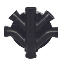 Aquaflow Drainage Inspection Chamber Base Black - 470mm