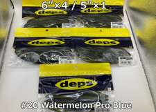 Deps Sakamata Shad 5" & 6" #20Watermelon Pro Blue 5 Pack JDM Hover Bait