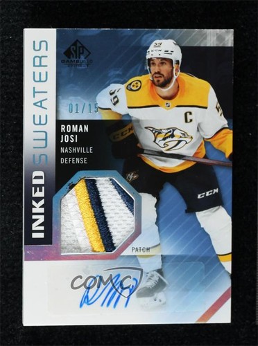 Roman Josi [Patch] #IS-RJ 2021 SP Game Used Inked Sweaters Autograph card