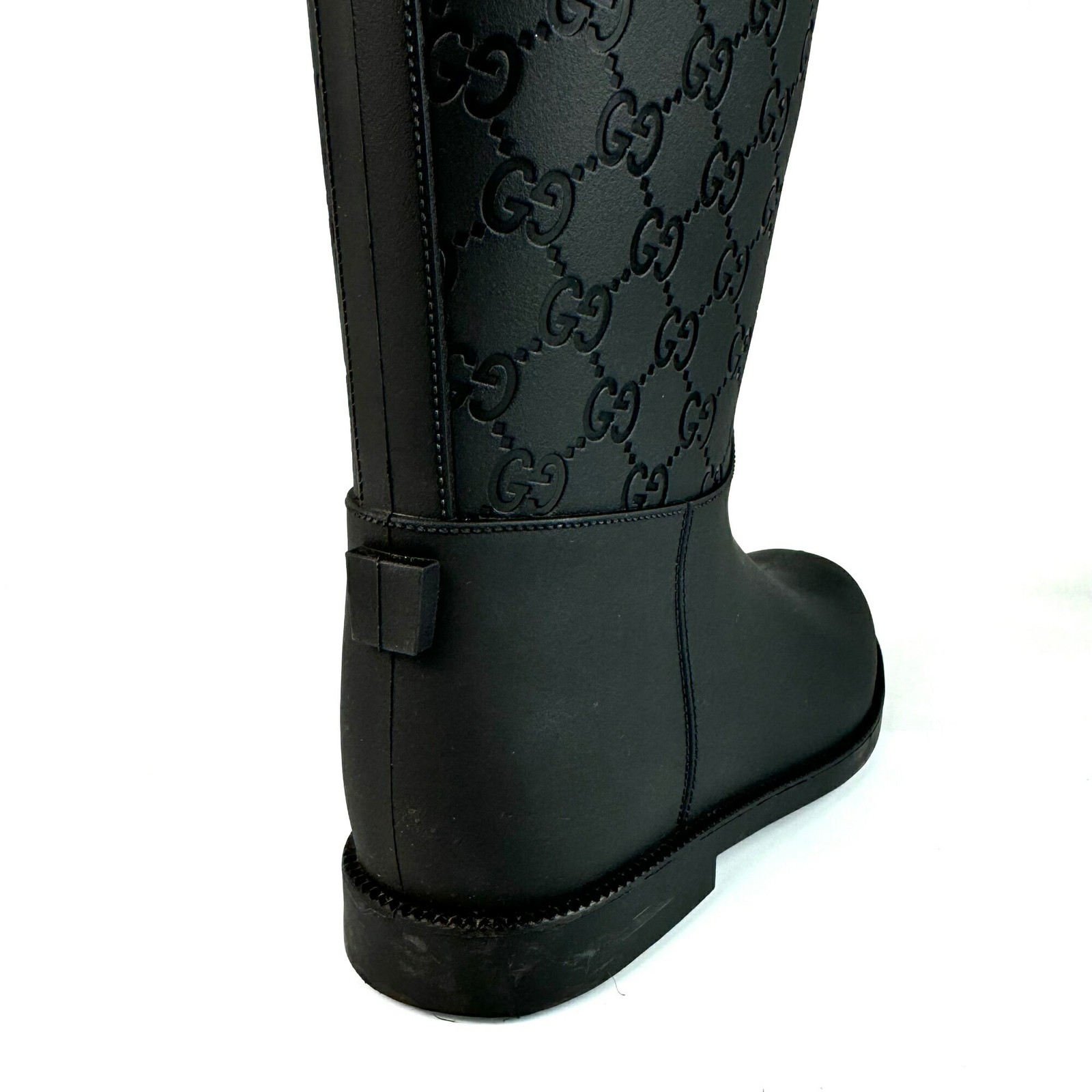 GUCCI Rain Boots Shoes EU 37 US 7 Black Authentic thumbnail 16