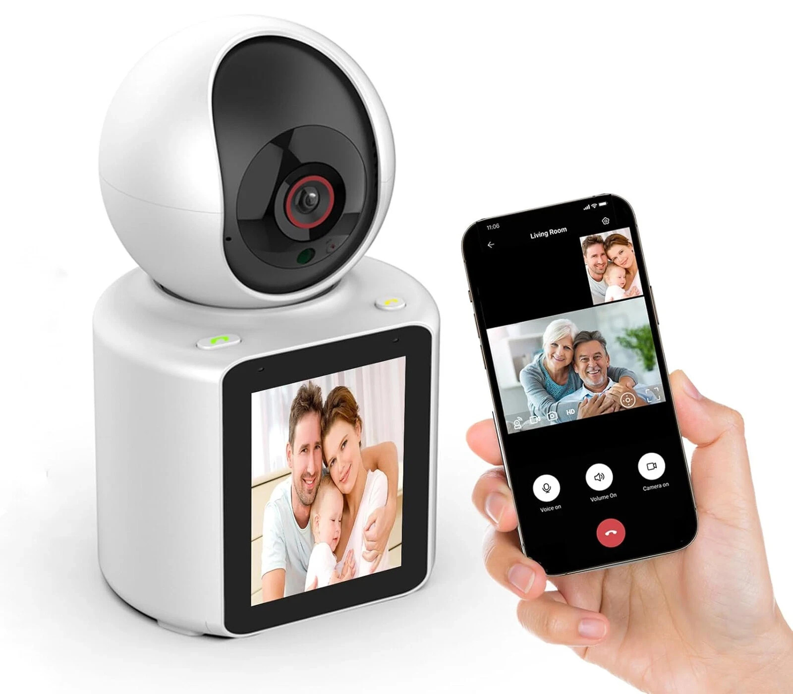 Telecamera WiFi con display  Monitor per Bambini Anziani con Videochiamata ir