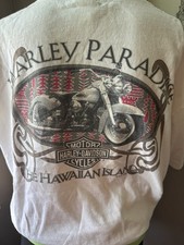Harley-Davidson Hawaiian Islands White T-Shirt M 100% Cotton Made in USA