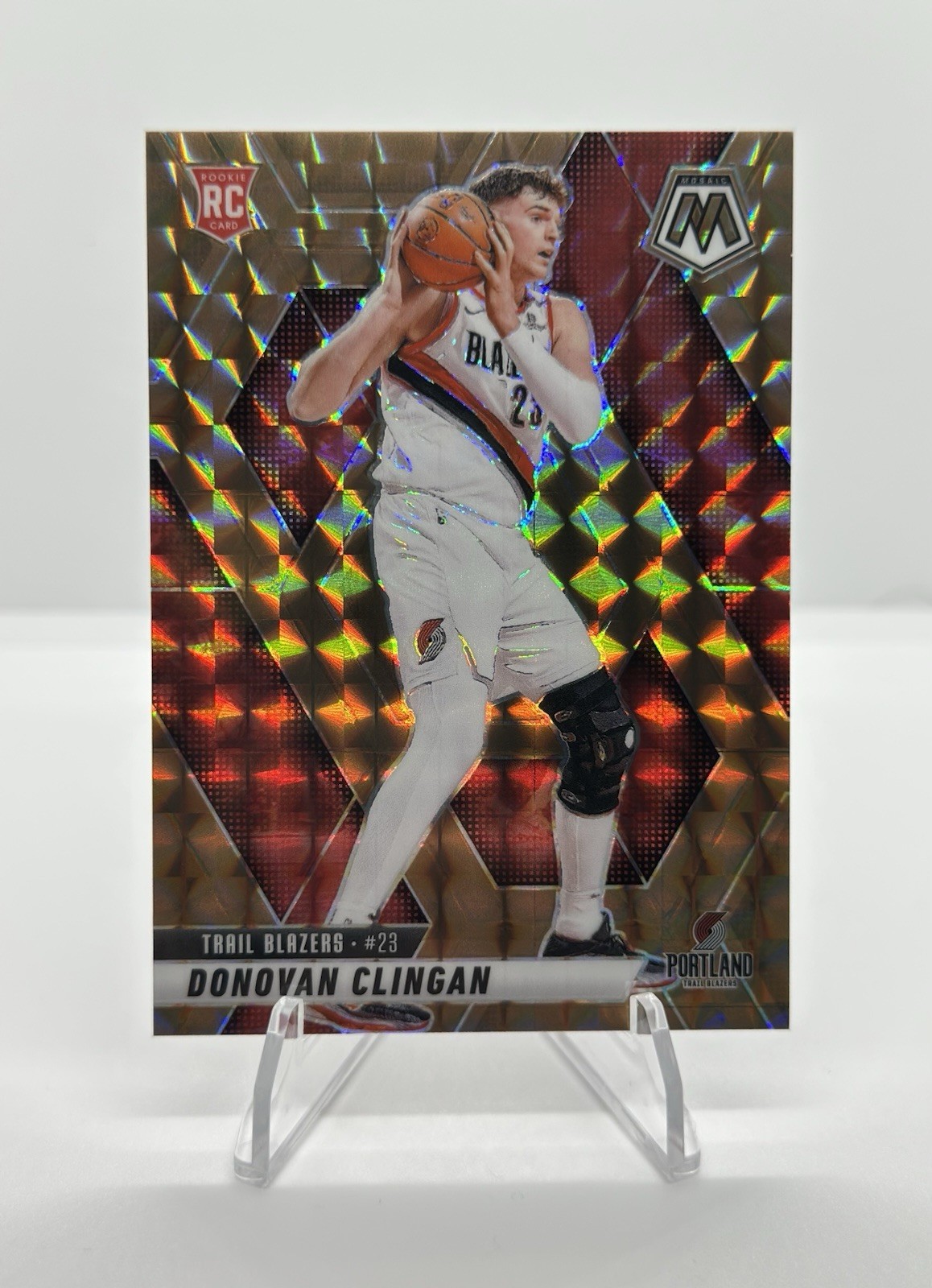 2024-25 Mosaic Donovan Clingan Bronze /75 RC Rookie Trail Blazers 246