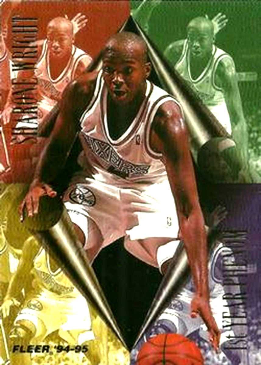 1994-95 Fleer FIRST YEAR PHENOMS #10 Sharone Wright Philadelphia 76ers