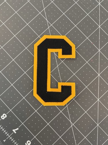 2020-present Boston Bruins away white jersey Captain C Patch Pastrnak Bergeron