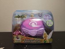 Disney Pixie Hollow Clickables Fairy Charms Starter Set Jewelry Box Necklace