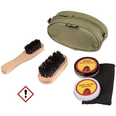 Mil-Tec Schuhputzzeug komplett Schuhputzset Bürste Schuhcreme Tasche Schuhpflege - Bild 1 von 2
