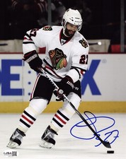 Johnny Oduya signed Chicago Blackhawks 8x10 photo autographed #2 JSA