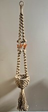 Macrame Jute Plant Hanger HANGING POT HOLDER 60 Ceramic Orange BUTTERFLY 256