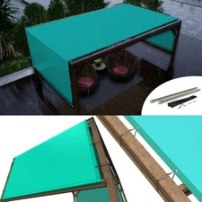 ColourTree Waterproof Pergola Sun Shade Cover Replacement Canopy &Rods Turquoise