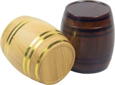 2.5" 4 PC Tobacco Herb Spice Grinder Wine Barrel Design Wooden Look Crusher